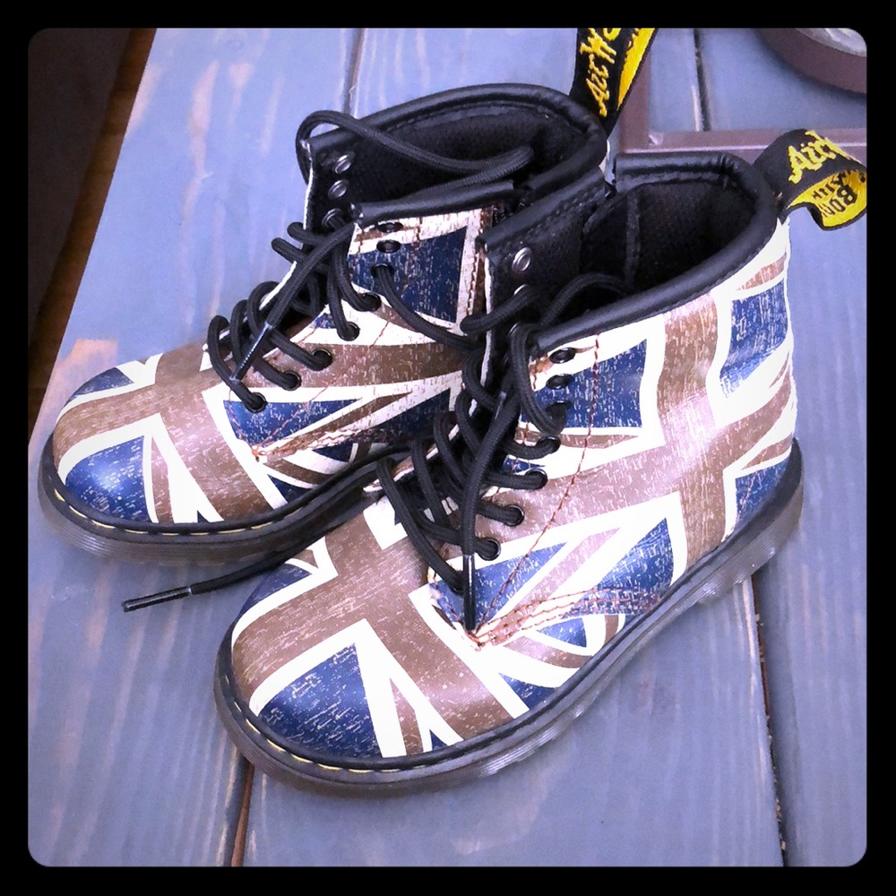 NEW Britain Flag Doc Martens size 8 in children’s
